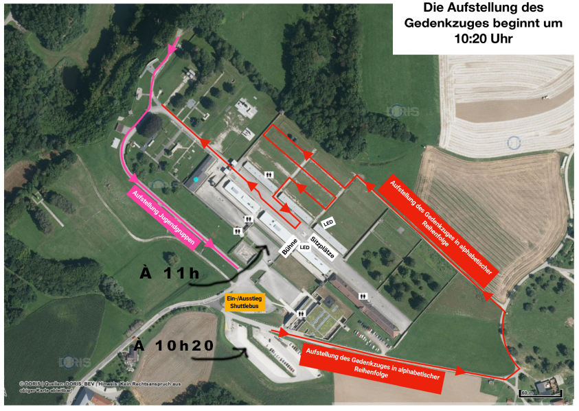 Plan d'accès à Mauthausen 2023